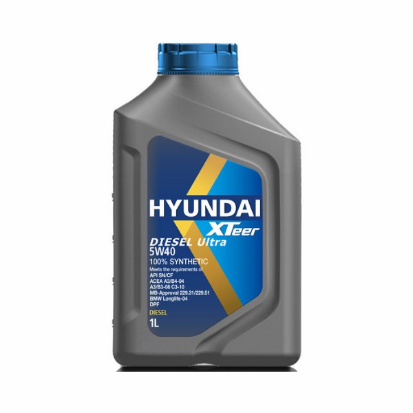 HYUNDAI XTeer синтетическое моторное масло Diesel Ultra SAE 5W-40, 1 л.