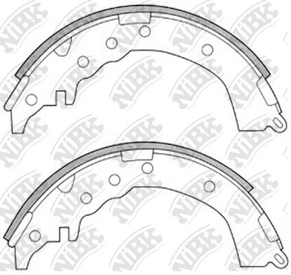 Колодки барабанные NiBK FN2338