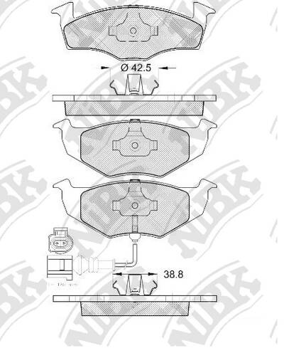 Колодки Volkswagen Polo, SKODA Fabia NiBK PN0113W