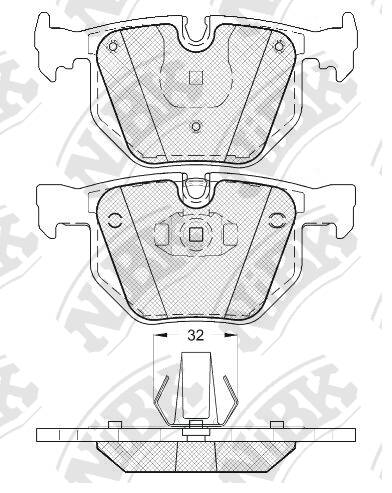 Колодки BMW X5, X6 NiBK PN0228