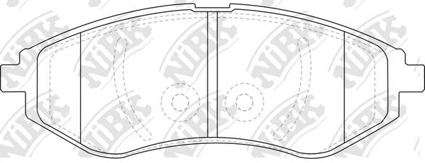 Колодки CHEVROLET AVEO, KALOS. ZETOR VIDA  NiBK PN0370