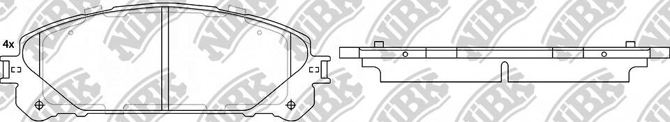 Колодки NiBK PN1845S