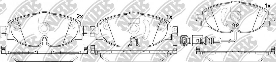 Колодки Audi A3, TT, BMW 3, 5 NiBK PN33005W