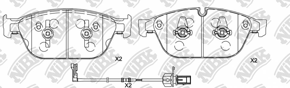 Колодки AUDI A6, A7, A8, Q5 NiBK PN33009W