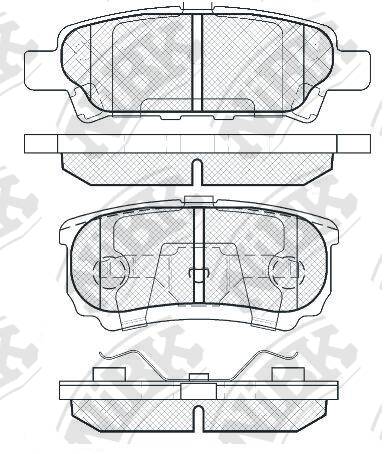 Колодки MITSUBISHI LANCER, AIRTREK, CHRYSLER SEBRING, JEEP COMPASS NiBK PN3502S