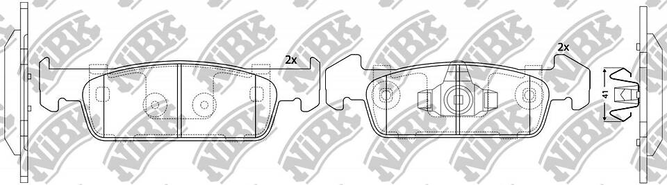Колодки RENAULT LOGAN II (B8_) апр. 2014 NiBK PN43002