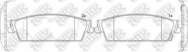 Колодки CHEVROLET TAHOE,  AVALANCHE, SUBURBAN NiBK PN51013