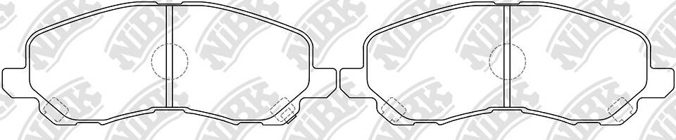 Колодки тормозные передние Mitsubishi Outlander NiBK PN3469S