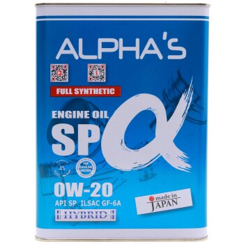 Масло моторное ALPHAS 0W20 SP GF-6 бензин, синтетика 4л (16)